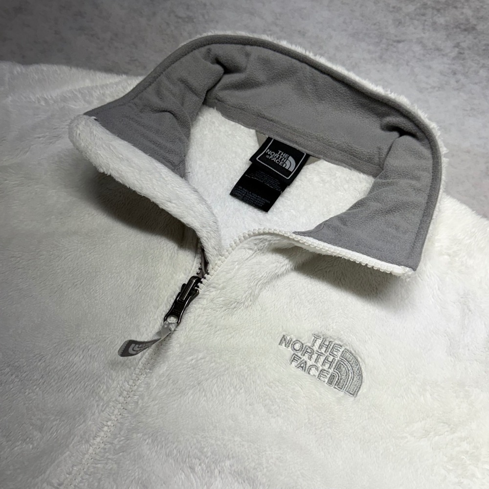 The North Face Osito Full Zip Fleece Jacket Womens Medium White Outdoors Coat - Picture 2 of 8